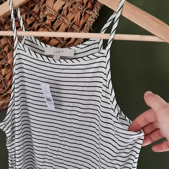 Loft Halter Striped Tank sz Small, lightweight and relaxed fit - Picture 6 of 7